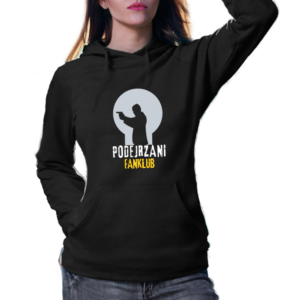 Bluza damska z kapturem - Fanklub Podejrzani - Czarny